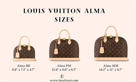 authentic louis vuitton alma|Louis Vuitton Alma pm size.